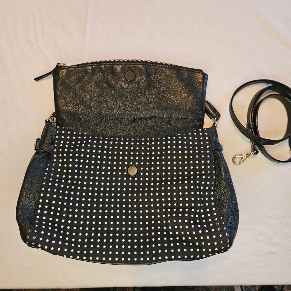 Kate Spade Cobble Hill Little‎ Minka Black Leather Polka Dot Satchel Crossbody